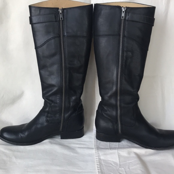SALE- FRYE -Molly Button Tall- Black Extended Riding Boots 7.5 Medium - Picture 7 of 12